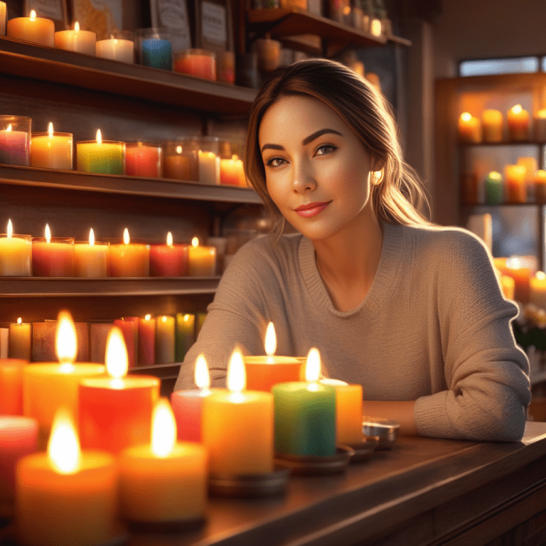 A candle shop owner has no customers